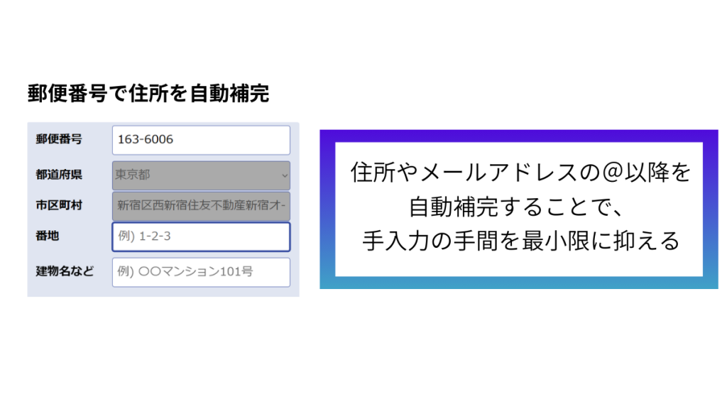 入力補助（例：自動補完、候補表示）