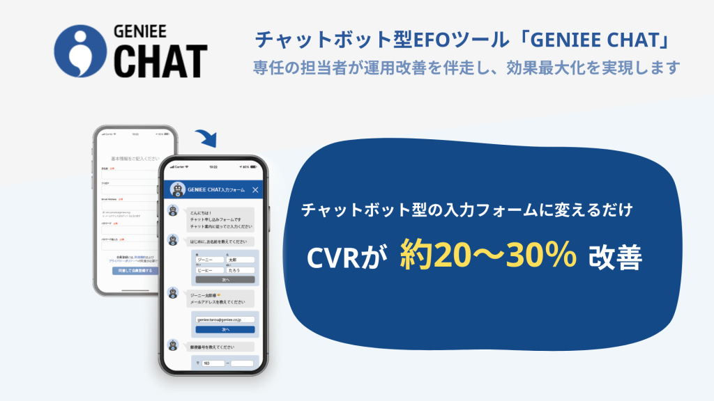 チャットボット型EFOツール「GENIEE CHAT」