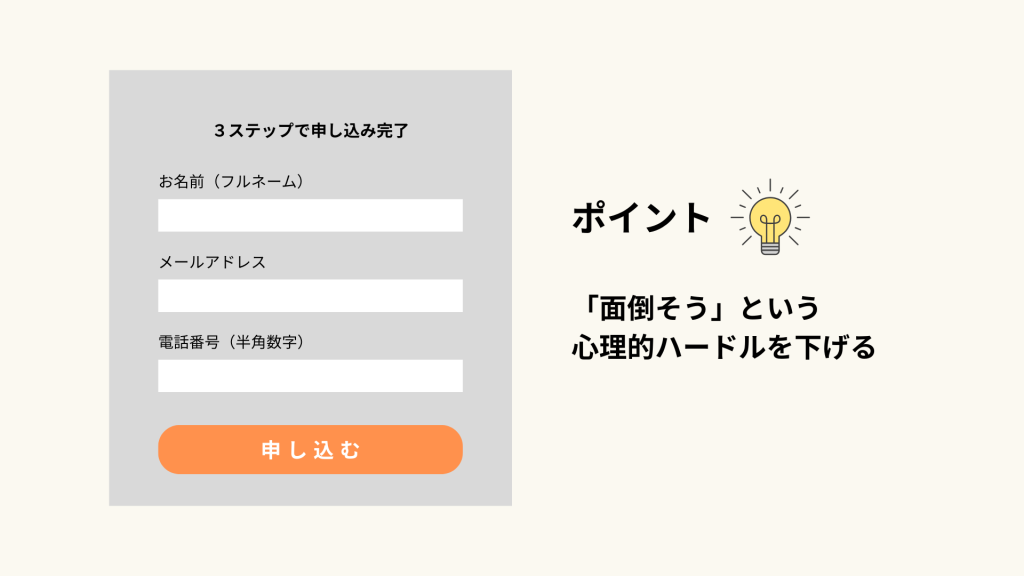 入力項目数を明確に表示