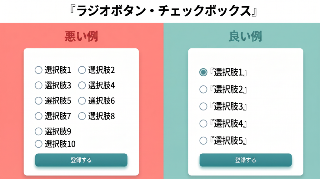 ラジオボタン・チェックボックス