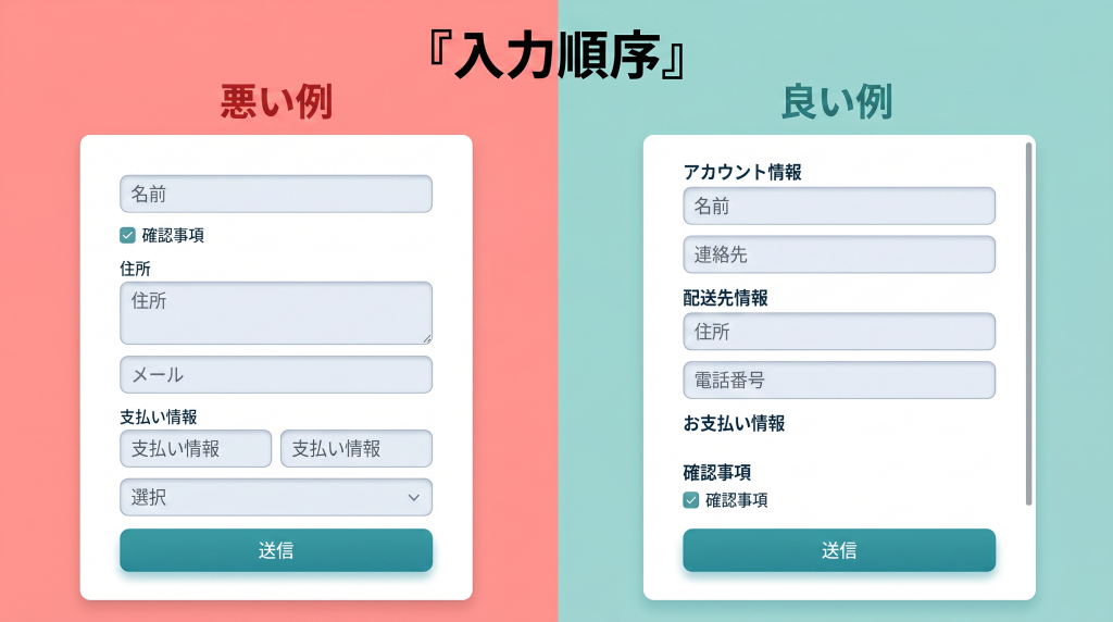 入力順序