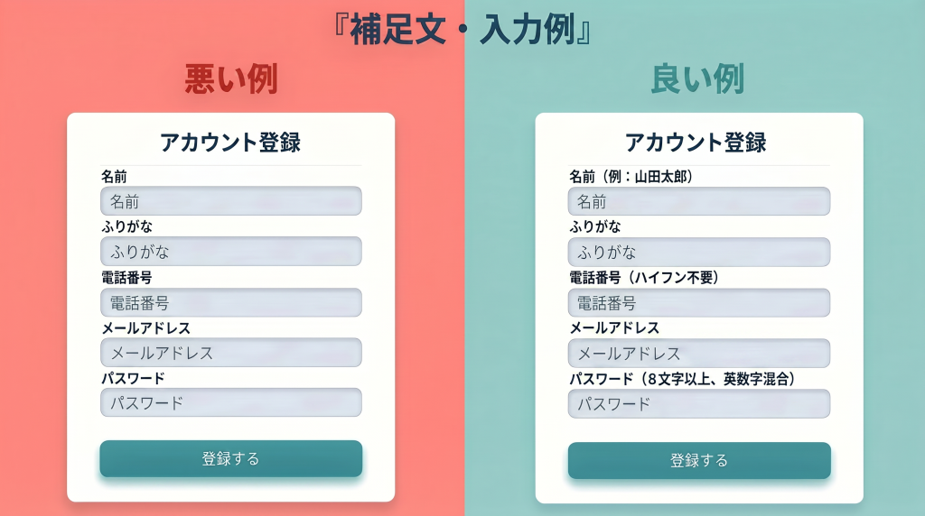 補足文・入力例